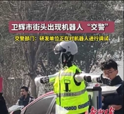 郑州大学人形机器人“交警”闪亮街头