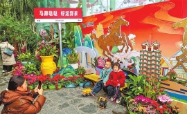 郑州植物园迎春花展