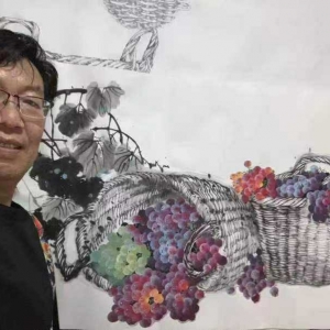 李胜的葡萄画艺术