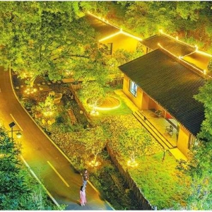 山村夜色 风景亮丽