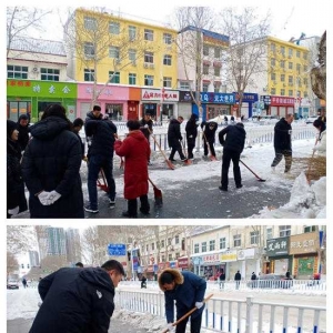 方城县第二人民医院开展扫雪除冰活动