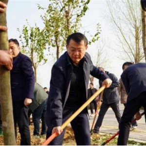唐河县：友兰故里春意浓 大员上前植树忙