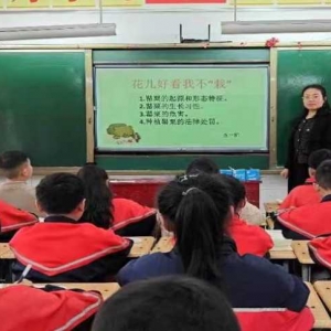 花儿好看我不“栽” ——遂平县第一小学召开“禁种铲毒”主题班会