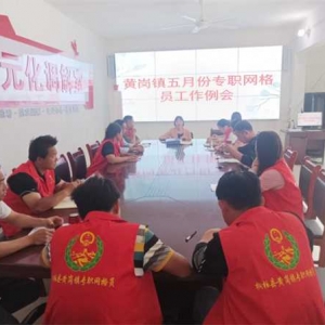 【网格化服务】桐柏县黄岗镇召开2024年5月份专职网格员工作例会