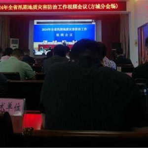 方城县拐河镇：全省汛期地质灾害防治工作视频会议