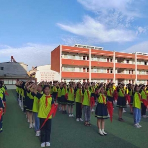队旗飘扬筑梦想 点点星火代代传——遂平县第三小学举行一年级入队仪式