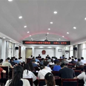桐柏县毛集镇党委书记安可军讲授党纪学习教育专题党课