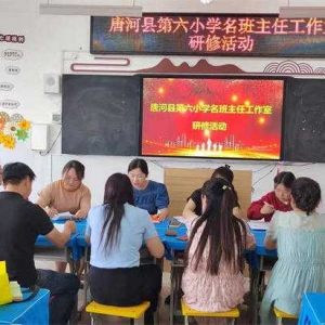 唐河县第六小学名班主任工作室 开展“教沐人心，研共成长”解决烦恼主题班会研修活动