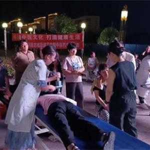 淅川县龙城街道卫生院与淅川县中医院联合开展中医药文化夜市活动